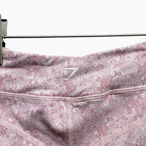 NWT GYMSHARK Compression Fit Fleur Texture Leggings Dusky Pink Marl - Picture 9 of 10